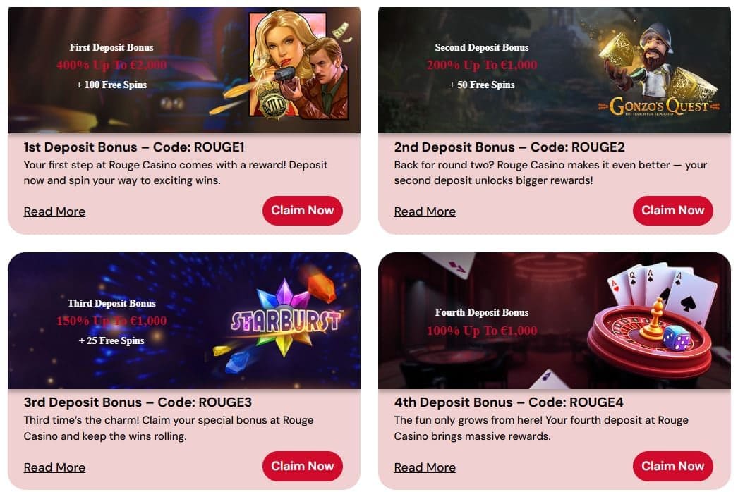 Rouge Casino Promotions UK — Welcome, Reloads, Daily Drops 2026 image 1
