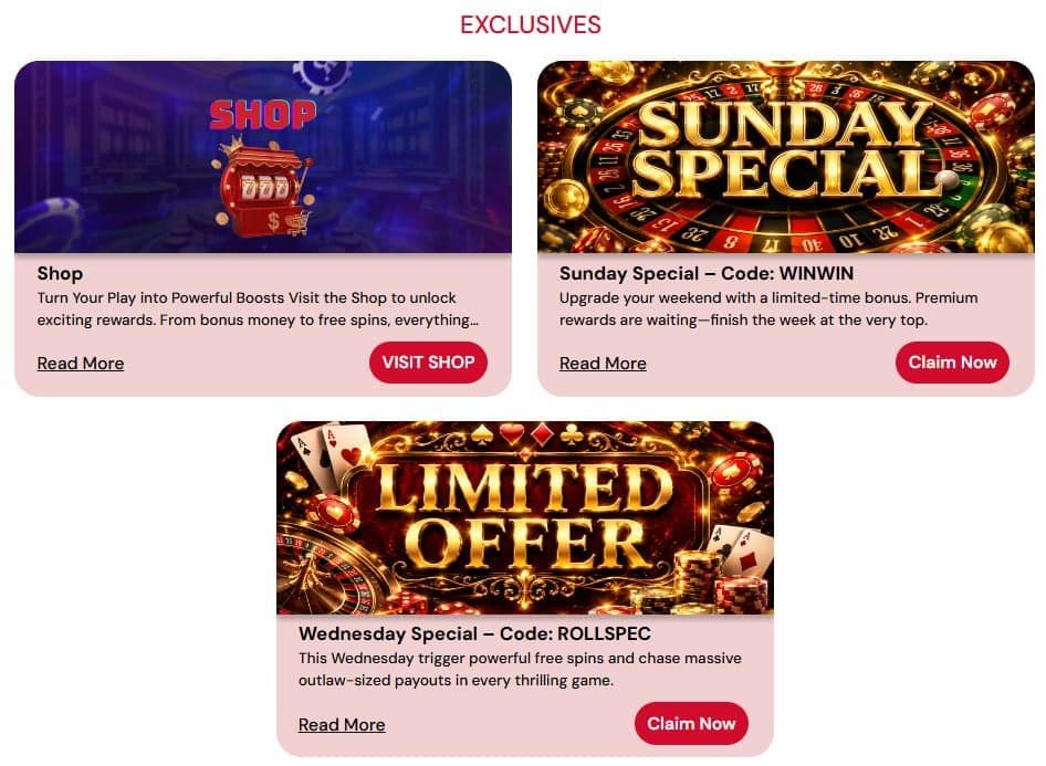 Rouge Casino Promotions UK — Welcome, Reloads, Daily Drops 2026 image 2